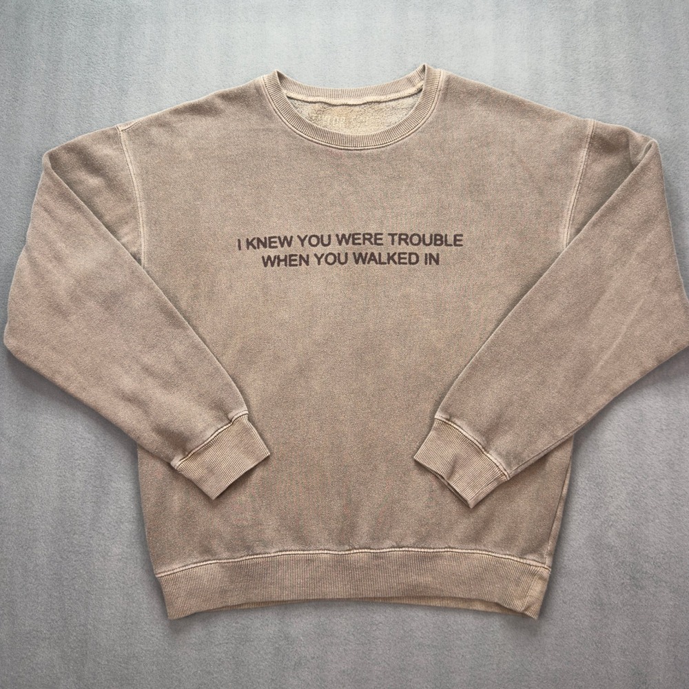 Taylor Swift Red Taylor's Version Small Tan Crewneck Sweatshirt Official Merch
